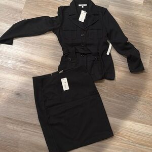 NWT Vertigo Paris black jacket skirt suit set